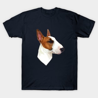 Bull Terrier Dog Head Art T-Shirt